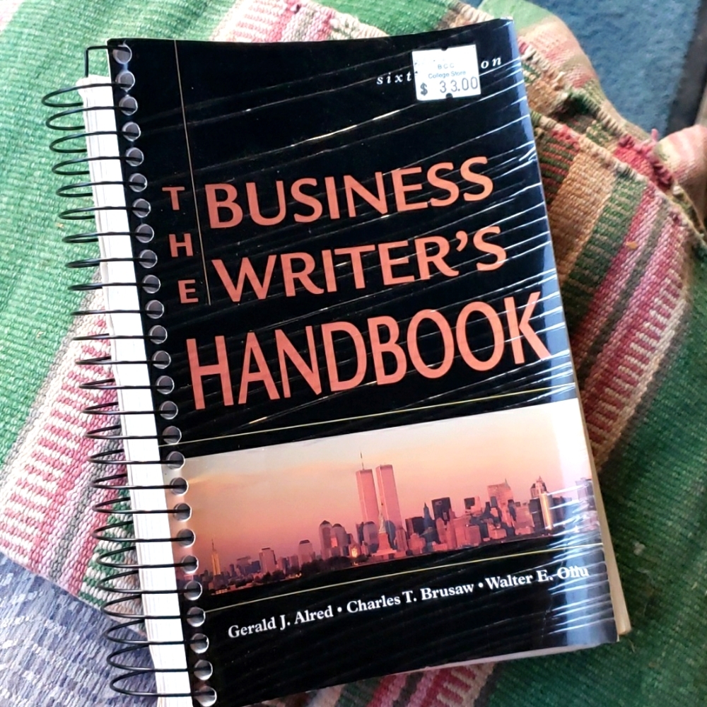 Business Writers handbook sixth edition college Text Book Spiral bound